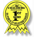 Fluorescent Chartreuse Flexo-Print Stock Medallion Roll Label (1.32"x1.63")